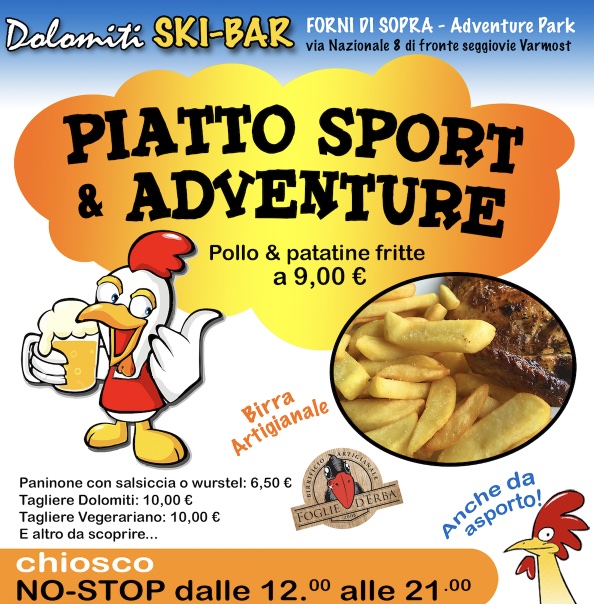 piatto no stop ski bar
